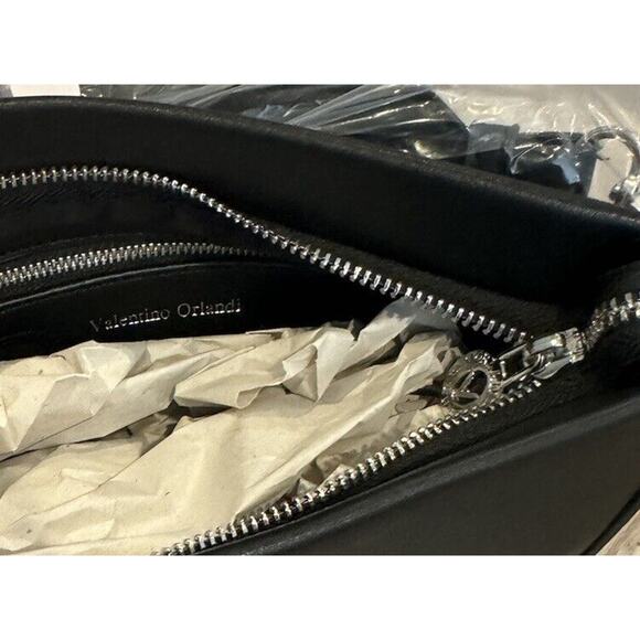 Valentino Orlandi Black Crossbody Bag NWT Vegan Leather Designed in Italy - Picture 6 of 6
